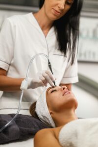 Microdermabrasion Treatment In A Beauty Salon